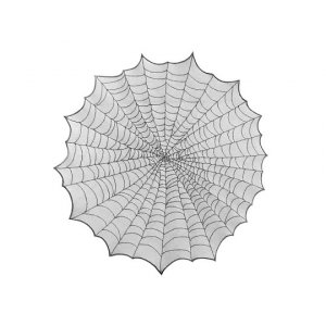 Bordsduk Rund - Halloween - Spindelnät - Tyg
