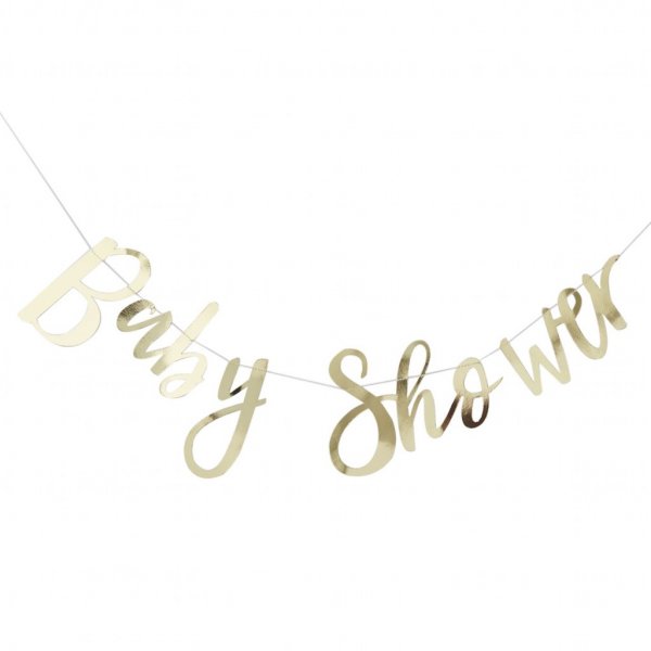 Backdrop - Baby Shower - Guld Backdrop - Baby Shower - Guld