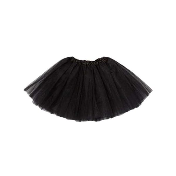 Tyllkjol tutu svart barn 29 cm - Maskeraddr�kt