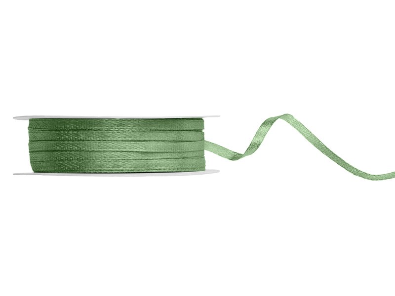 Satinband – Sage – (Bredd: 3 mm) – 50 meter – Satinband, Band & Snören till bröllop