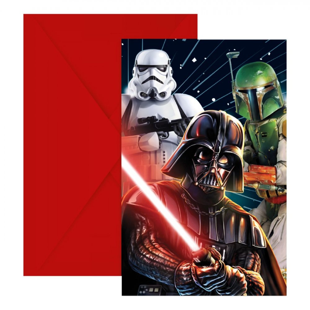 Inbjudningskort Star Wars – 6-pack