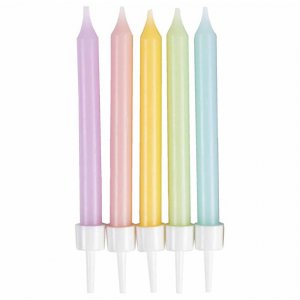 T�rtljus - 10-pack - Pastell