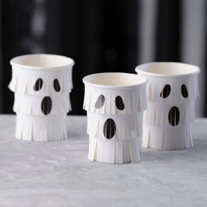 Pappmuggar - Fransar - Sp�ken - 8-pack