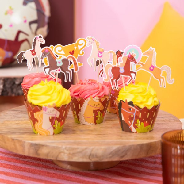Muffins-wrappers - Hästkalas - 6 st Muffins-wrappers - Hästkalas - 6 st