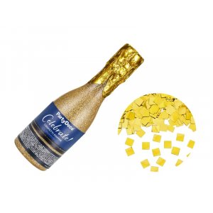 Konfettikanon - Champagneflaska 20,5 cm - Guld Konfettikanon - Champagneflaska 20,5 cm - Guld