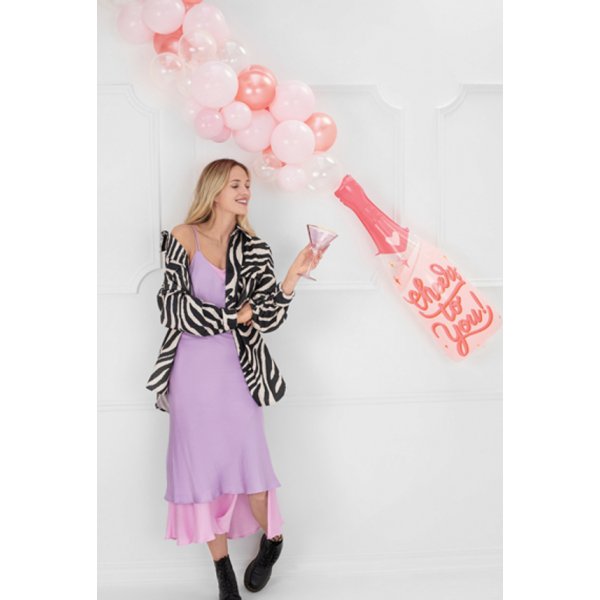 Folieballong - Rosa Champagneflaska - Cheers to you