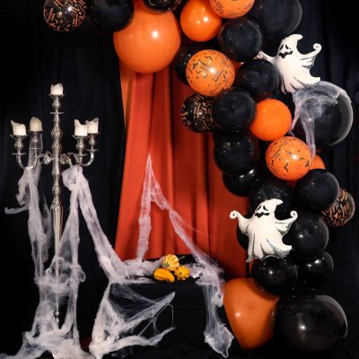 Ballongbge - Halloween - Svart/Orange