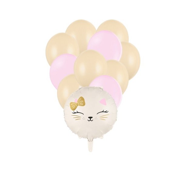 Folieballong Katt vit