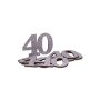 40 �r Bordsdekorationer - Silver - 6-pack
