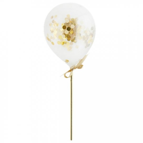 Minikonfettiballonger - 5-pack - Guld