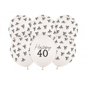 Ballonger - Pastellvit - 40 st