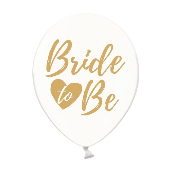 Ballonger - Bride to be - Clear/Guld - 6-pack Ballonger - Bride to be - Clear/Guld - 6-pack