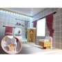 Docksk�p i MDF med LED-belysning 78 cm Vit inklusive 16 m�bler - Byggsats