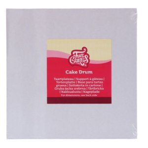 T�rtbricka Tjock - Vit - Fyrkantig - 25 x 25 cm - FunCakes