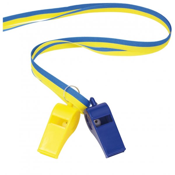 Visselpipor - Bl�/Gul - 2-pack