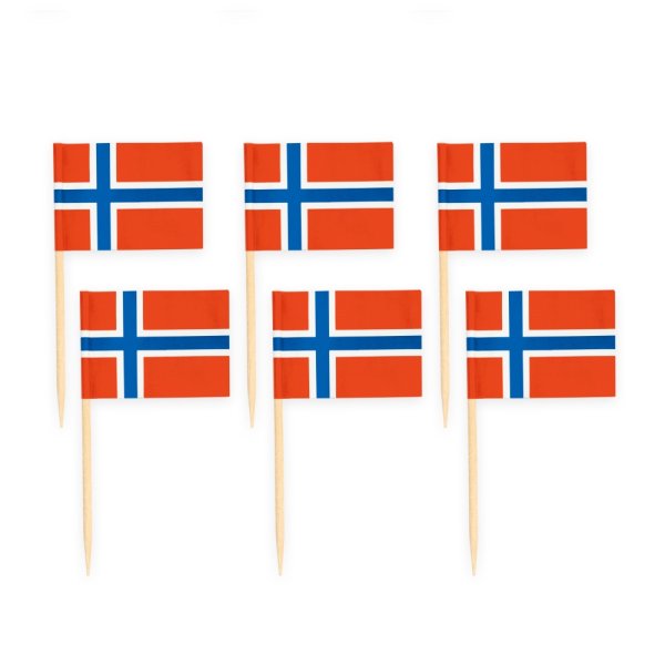 Partypicks - Flagga - Norge - 50 st