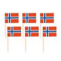 Partypicks - Flagga - Norge - 50 st