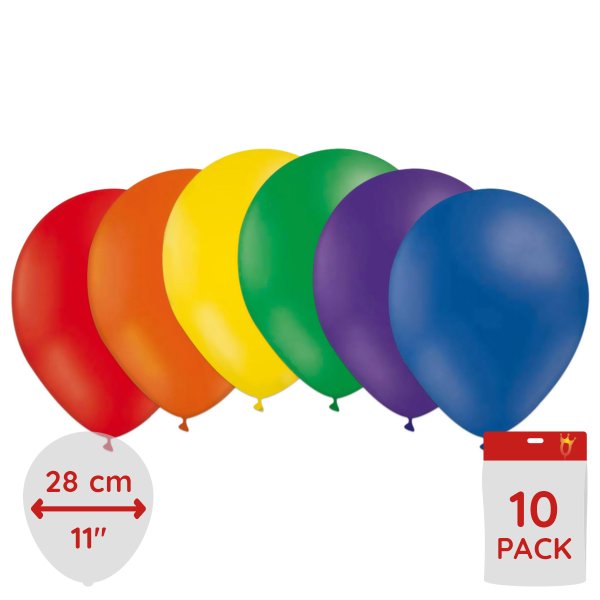 Ballonger - Regnb�gsmix - 10-pack