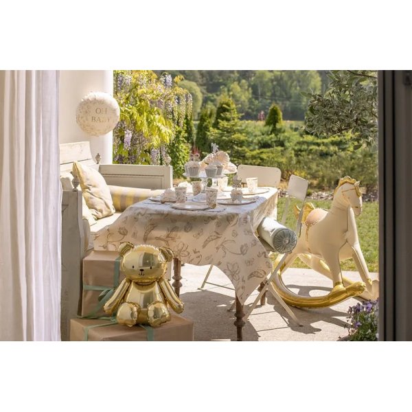 Bordsduk - Floral - Beige - 180x120 cm Bordsduk - Floral - Beige - 180x120 cm