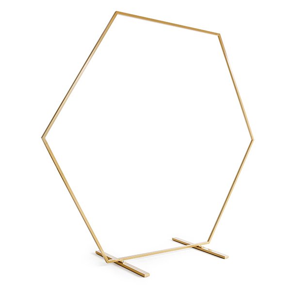 Bröllopsbåge - Hexagon - Guld Bröllopsbåge - Hexagon - Guld