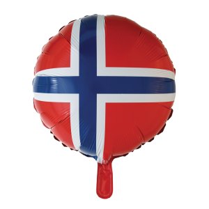 Folieballong - Rund - Norge - 46 cm Folieballong - Rund - Norge - 46 cm