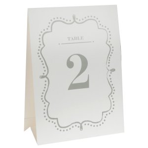 Bordsnumrering - Vintage White - 10 st Bordsnumrering - Vintage White - 10 st