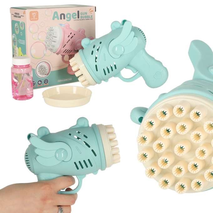 Såpbubbelpistol med blå vingar 15,5 x 15 x 7,5 cm - Inkl. tillbehör - Outdoor play
