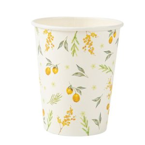 Pappmuggar - Botanisk - Citron - 8-pack