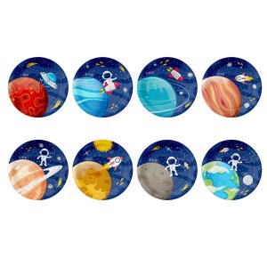 Papptallrikar - Space Cosmos - 8-pack Papptallrikar - Space Cosmos - 8-pack