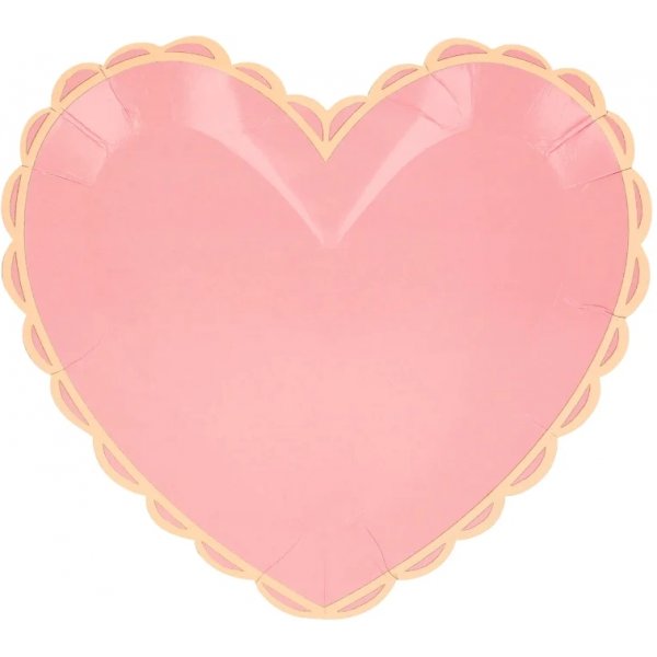 Papptallrikar - Hjärtan - Pastellfärger Papptallrikar - Hjärtan - Pastellfärger