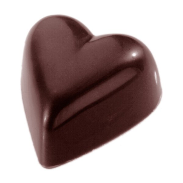 Pralinform - CW1417 Rundat Hjärta - 3,1 cm - Chocolate World Pralinform - CW1417 Rundat Hjärta - 3,1 cm - Chocolate World
