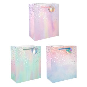 Presentp�sar/Goodie bags- Pastell Stars & Moon - Stor, 32x42 cm - 12-pack