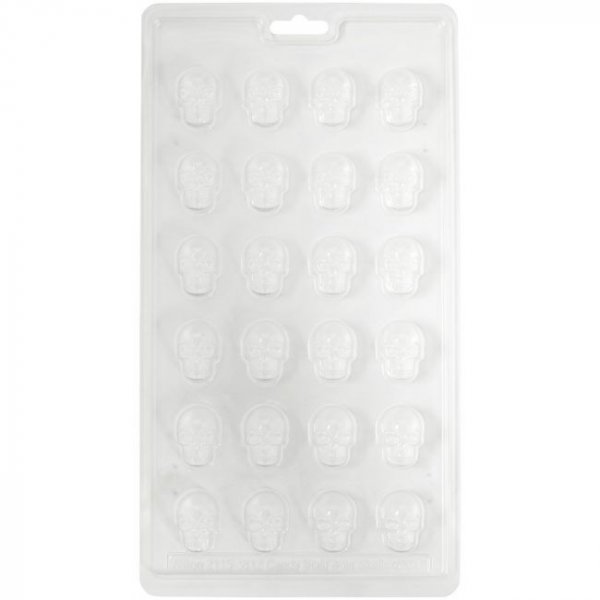 Gjutform fr choklad mm - Ddskallar - 2,5x1,9 cm