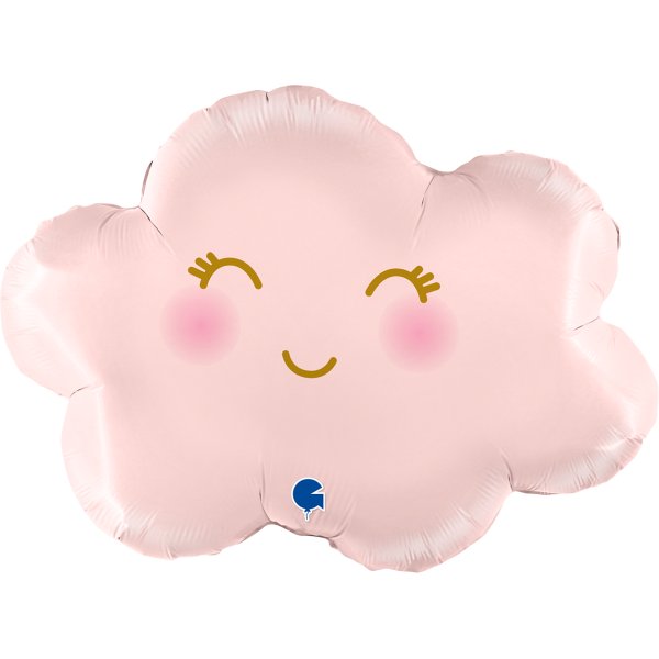 Folieballong - Moln - Satin - Pastellrosa - Shape - 61 cm