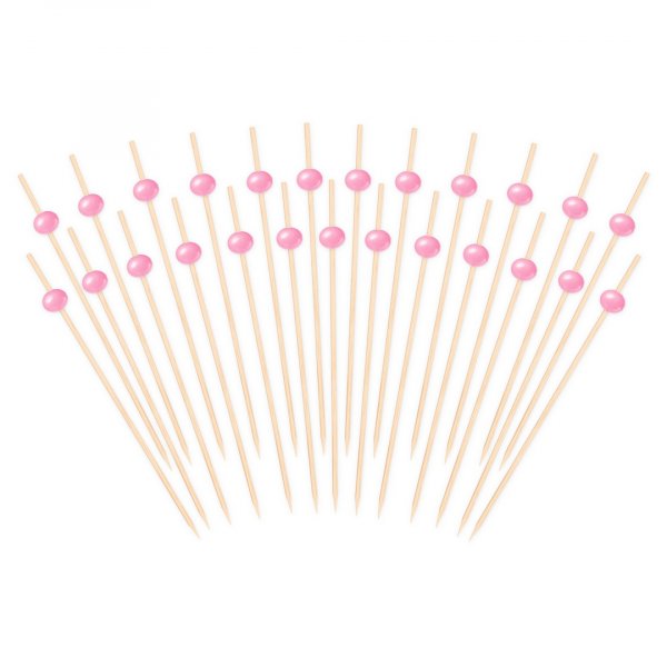 Snackspinnar/Drinkpinnar - Rosa - 12 cm - 25 st