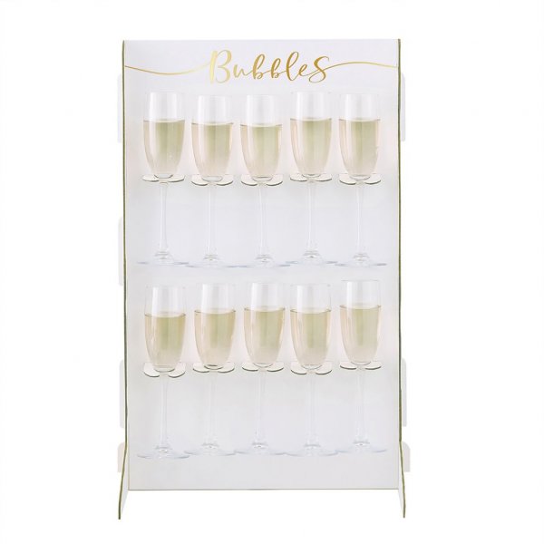 Prosecco wall - Gold wedding