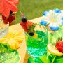 Snackspinnar/Drinkpinnar - Sm� blommor mix - 12 cm - 25 st