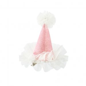 Partyhatt - Mini - Rosa glitter
