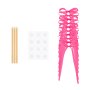 Cake Picks/Cake topper - Rosetter - Hot Pink - 10-pack