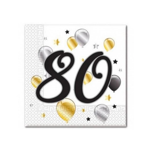 Servetter 80 �r Gold & Black