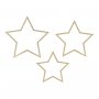Dekoration Stj�rnor Guldglitter 3-pack