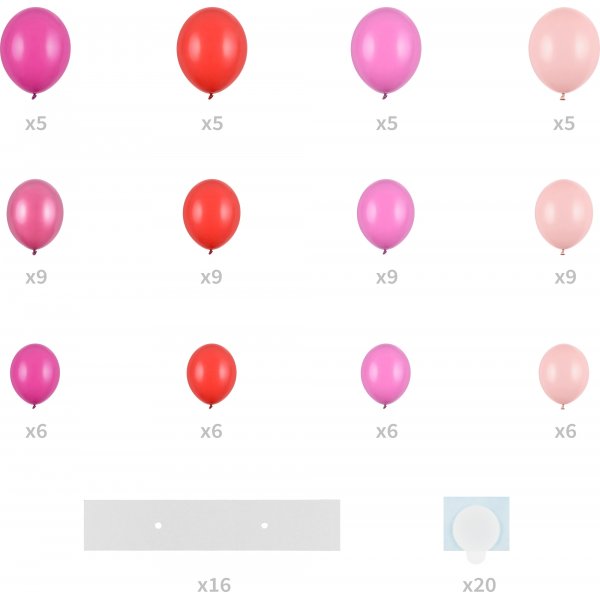 Ballonggirlang - Rosa hjärta Ballonggirlang - Rosa hjärta