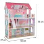 Docksk�p i tr� 70 cm Rosa med LED-belysning - Sj�lvmontering