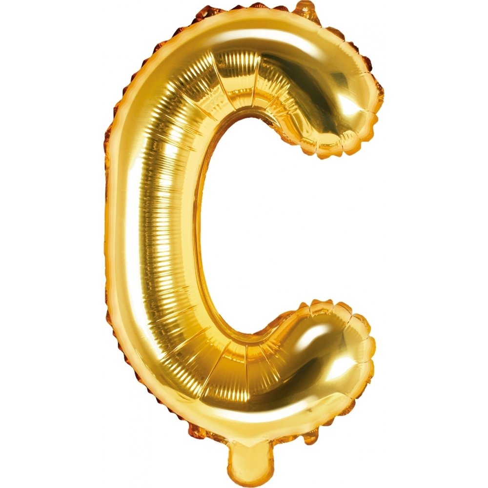 Bokstavsballonger – Guld – 35 cm – Bokstav: C – Bokstavsballonger, Ballonger