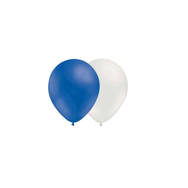 Ballonger - Mix - Bl�/Vit - 10-pack