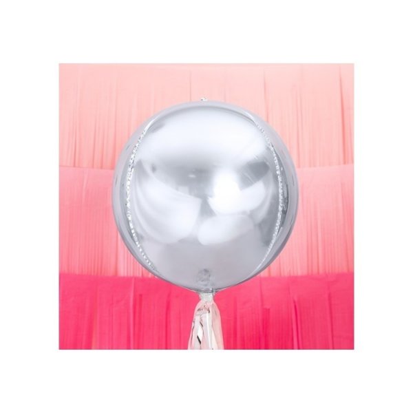 Rund Folieballong silver