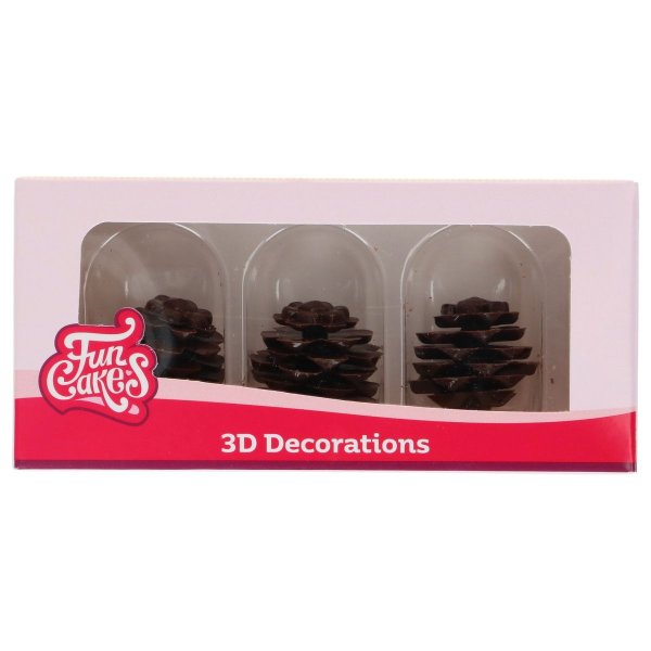 Funcakes - Chokladdekorationer � Kottar - 3 st