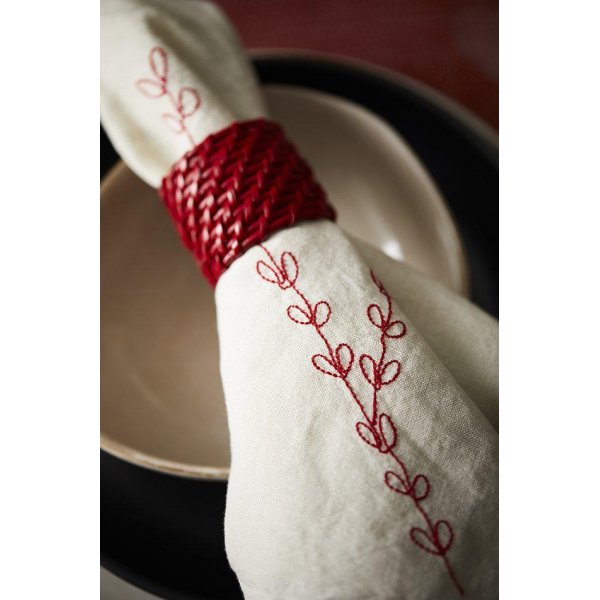 Zoe servettring 2-pack 5 x 4 cm - Rd