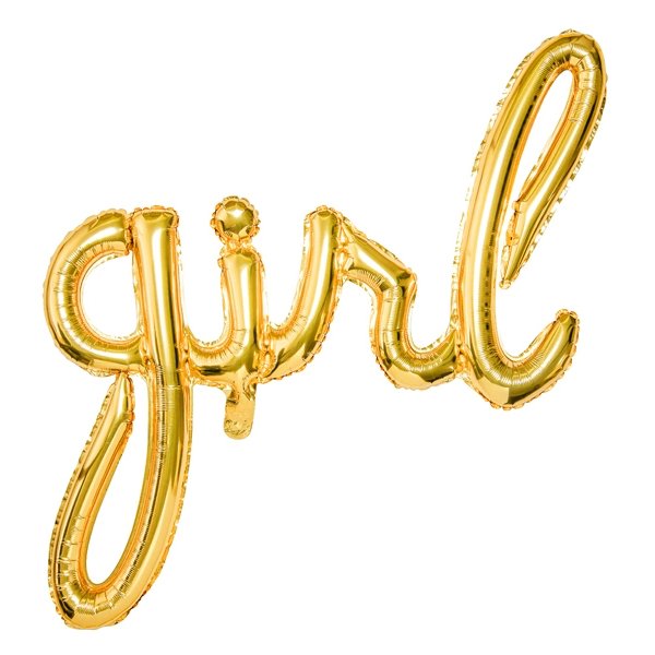 Folieballong - Girl - Guld Folieballong - Girl - Guld