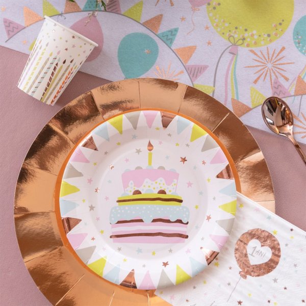 Pappmuggar - Happy Birthday - Pastel/Rosé - 10-pack Pappmuggar - Happy Birthday - Pastel/Rosé - 10-pack